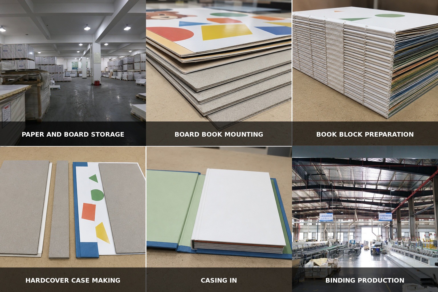 Board book and hardcover production process