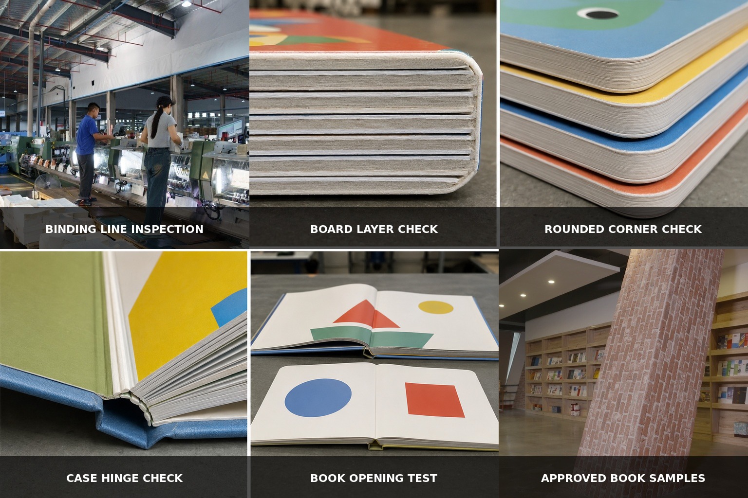 Board book and hardcover quality inspection