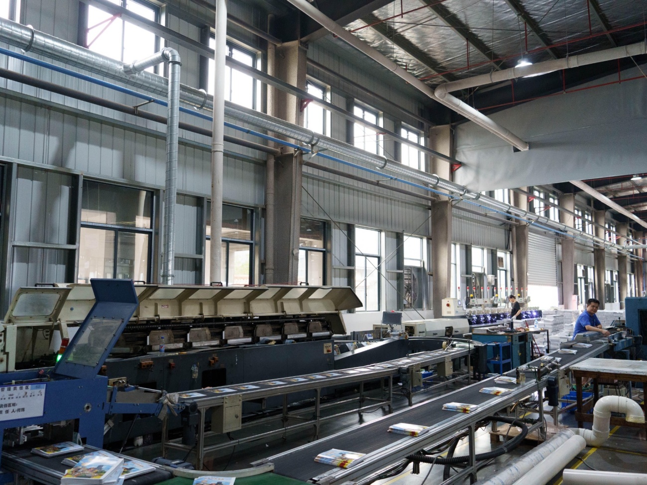 Book Collating and Binding Conveyor Line