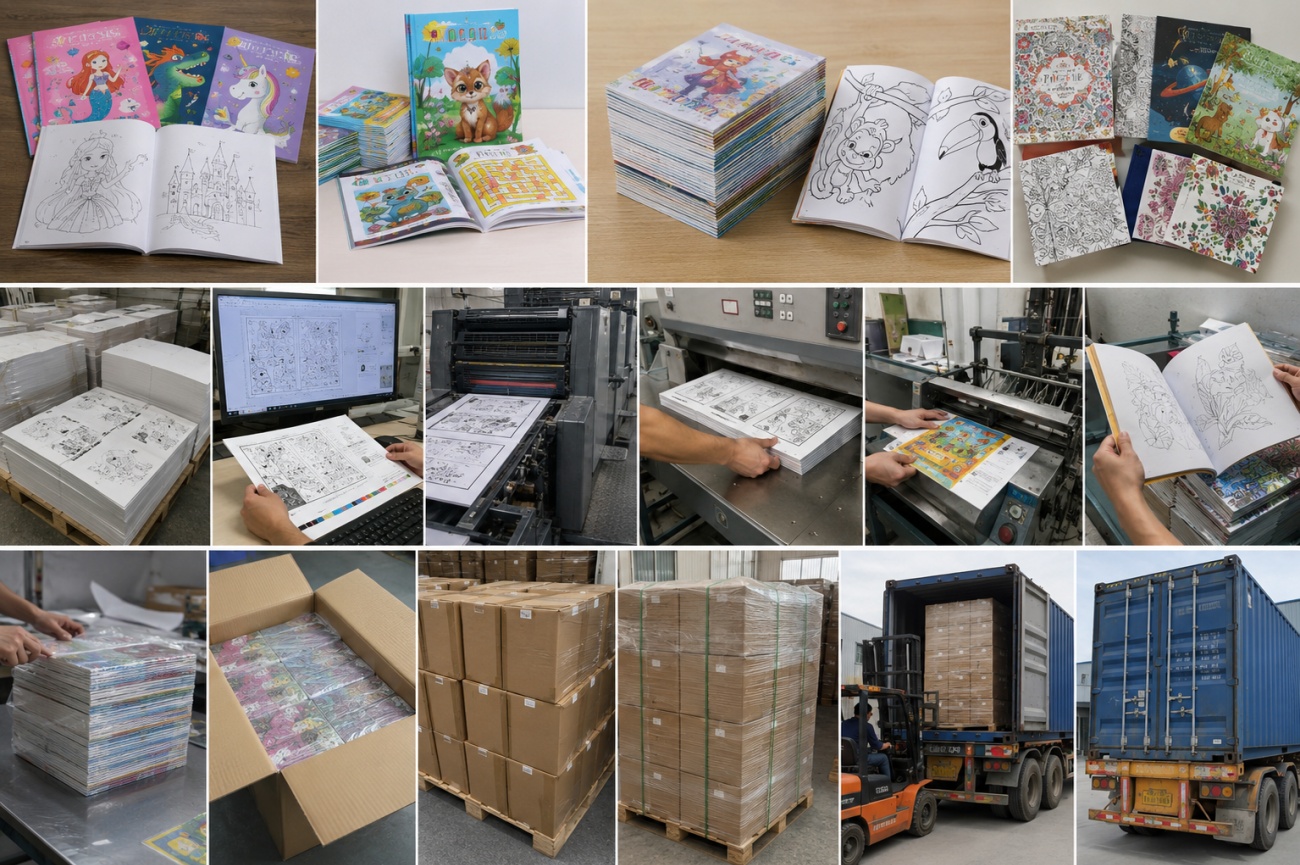 Children coloring book printing