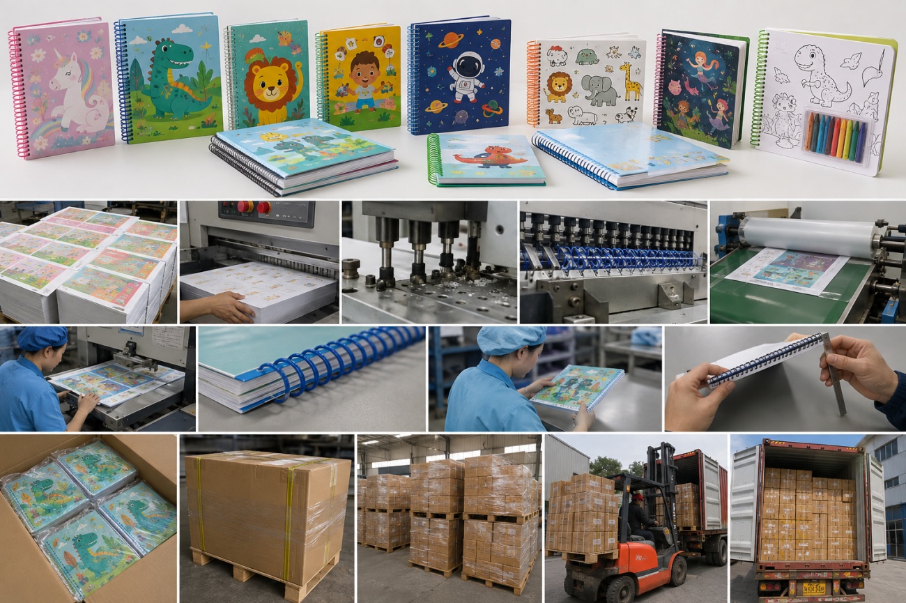 Children spiral book printing