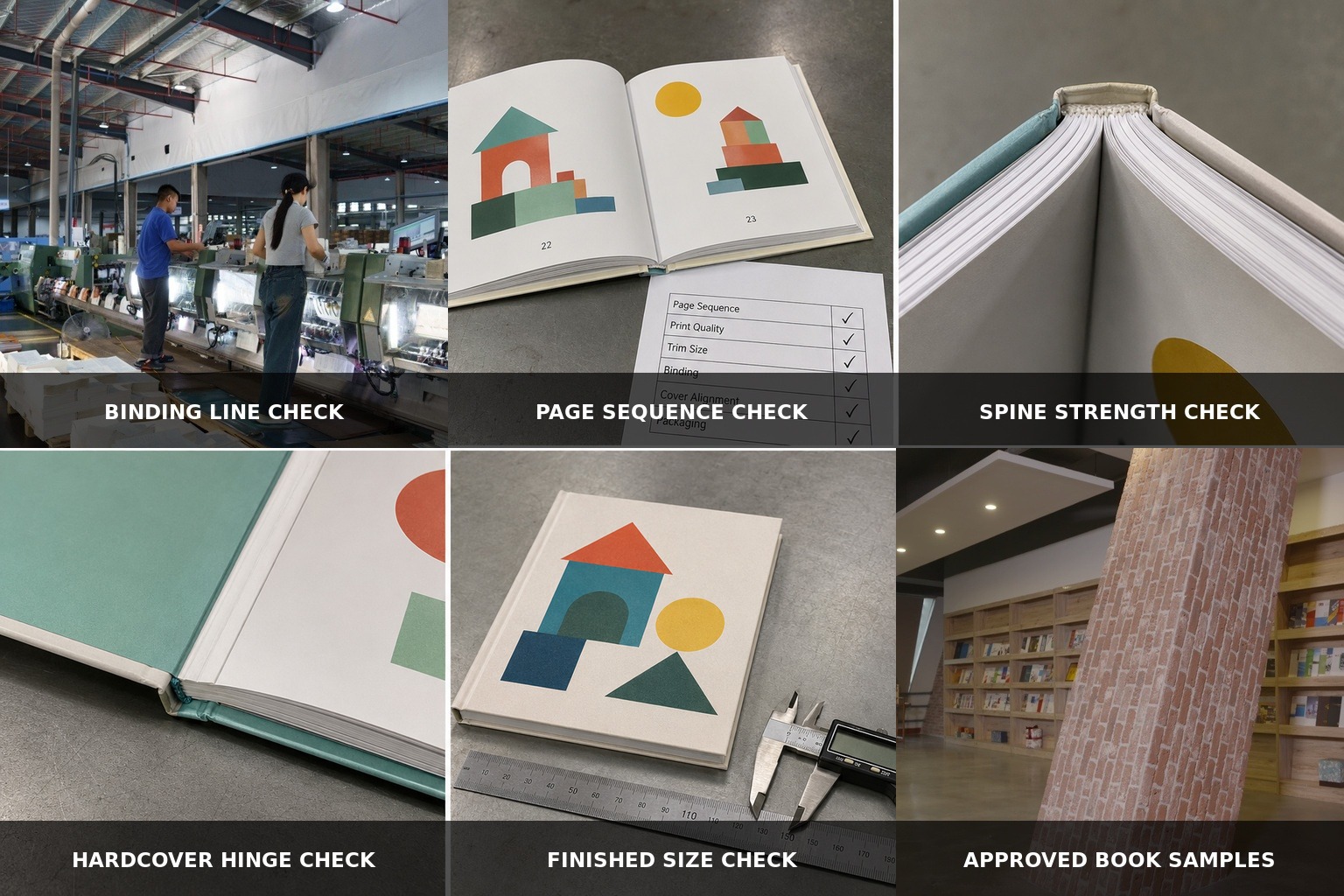 Children’s book binding and assembly quality inspection