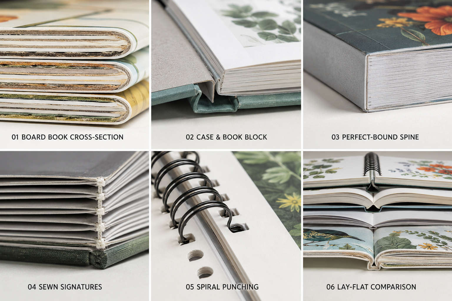 Children’s book binding structure and spine details