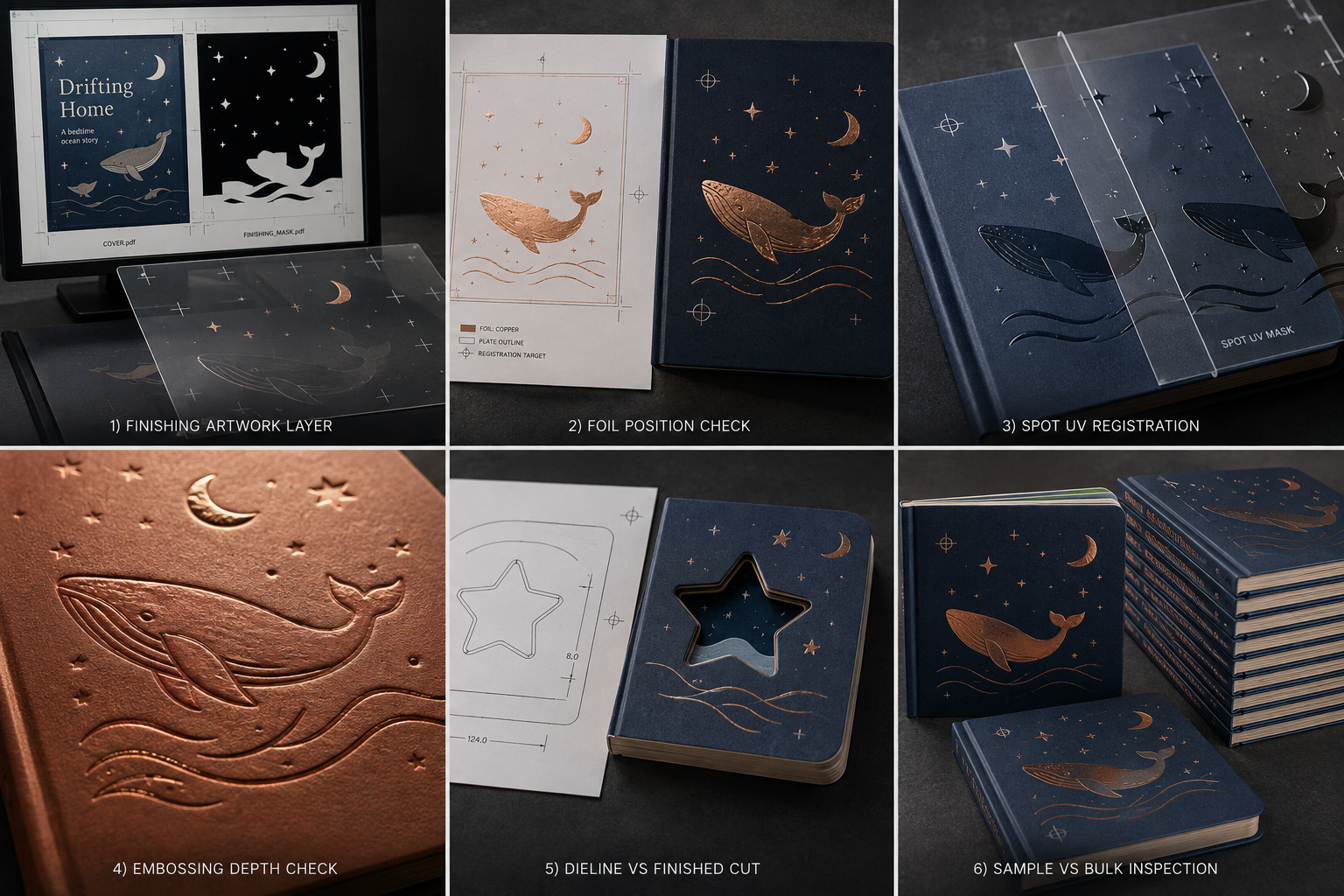 Children’s book finishing sample and production checks