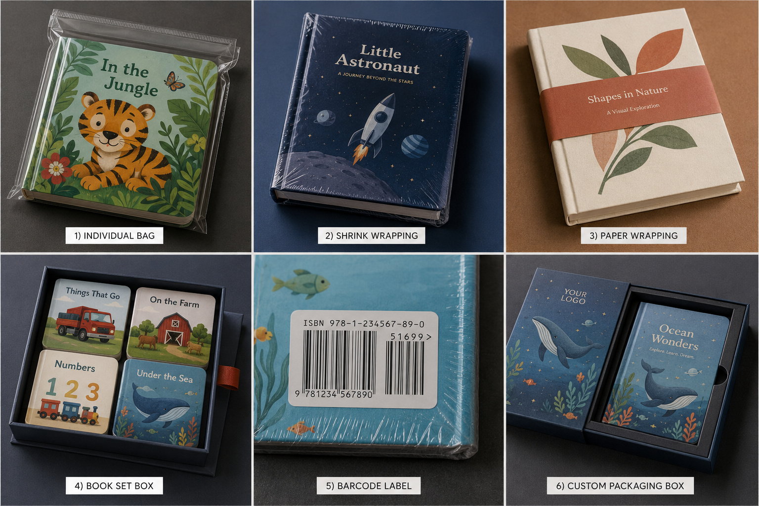 Children’s book packaging and labeling options