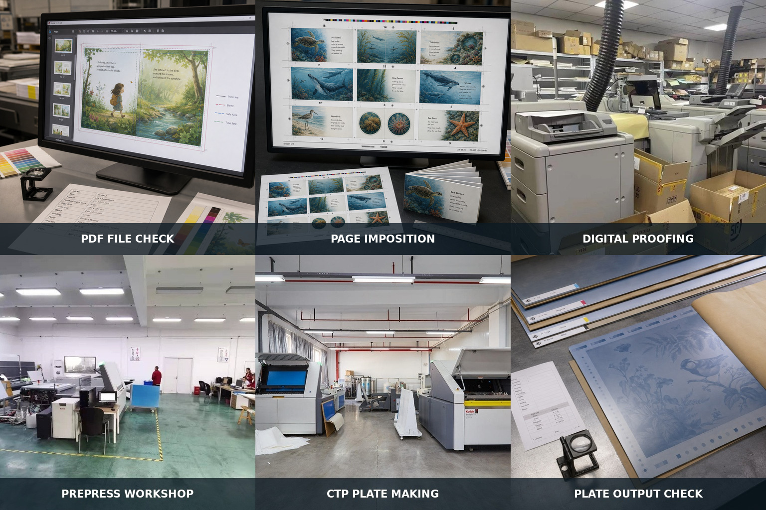 Children’s book prepress and CTP plate-making process