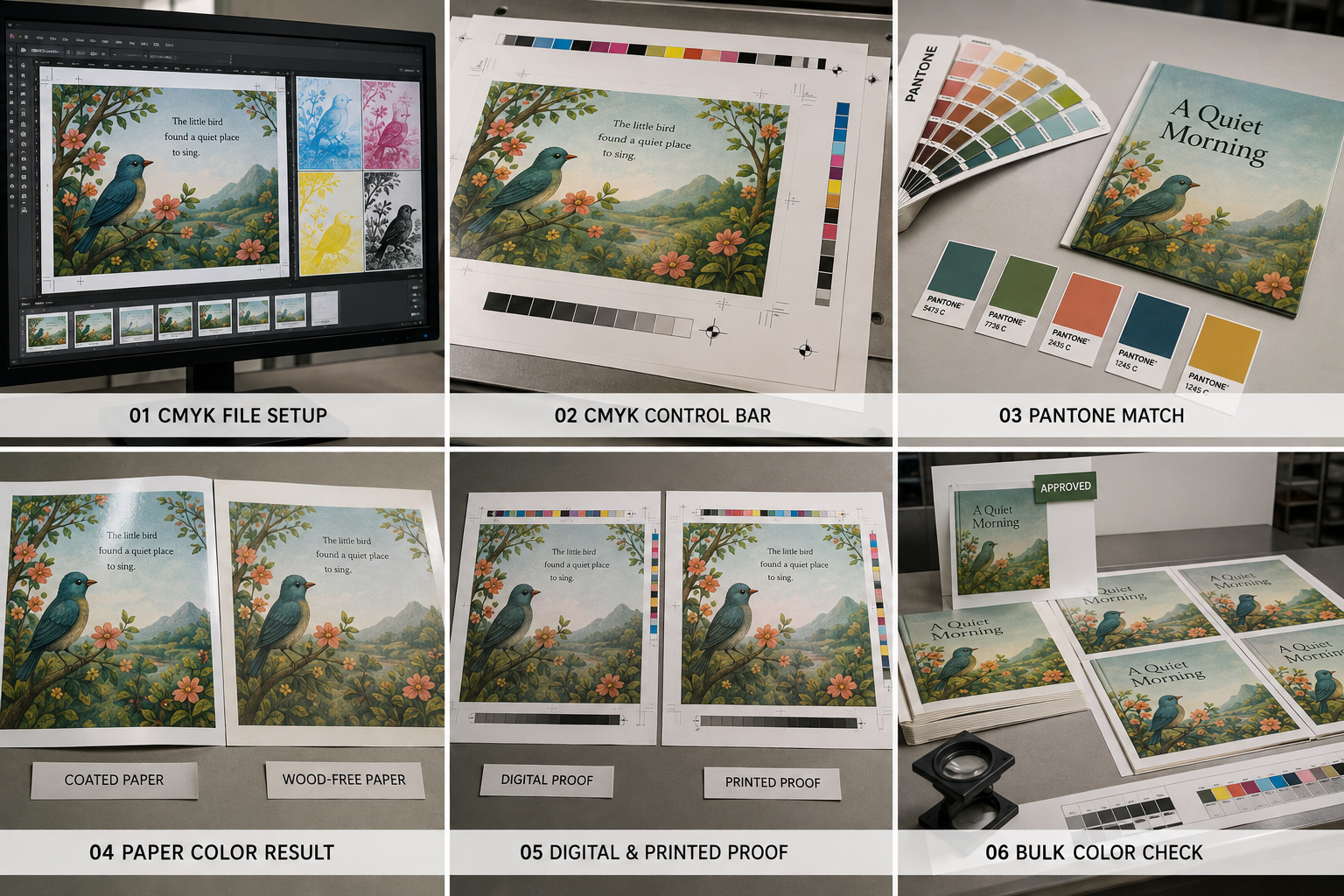 Children’s book printing and color proofing process