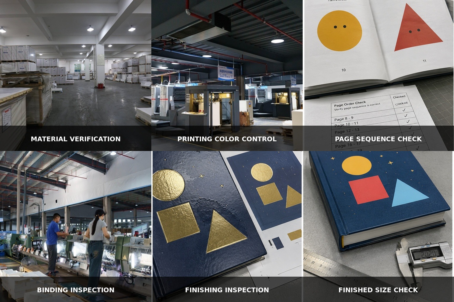 Children’s book printing quality control process