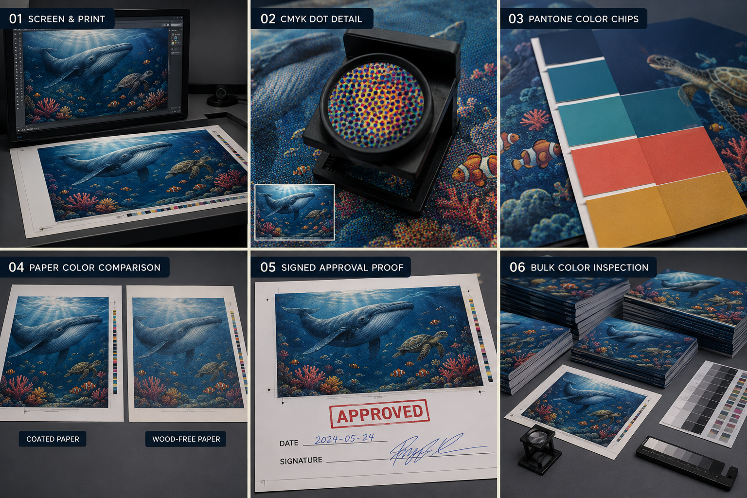 Custom book printing color confirmation process