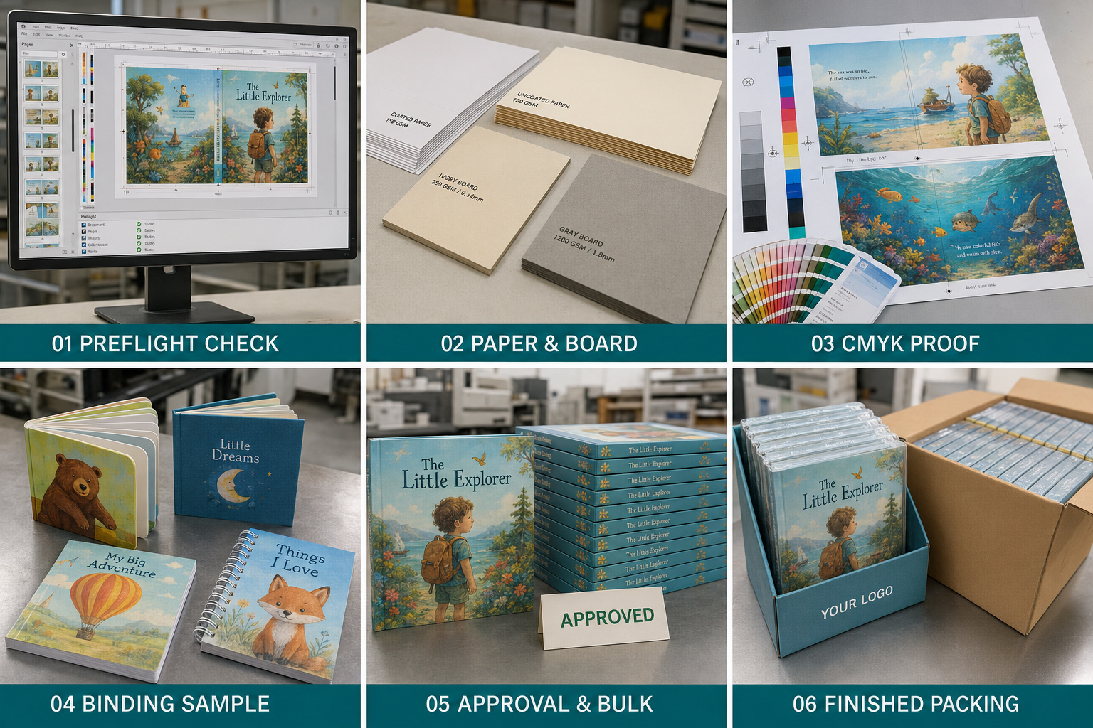 Custom book proofing and bulk production process