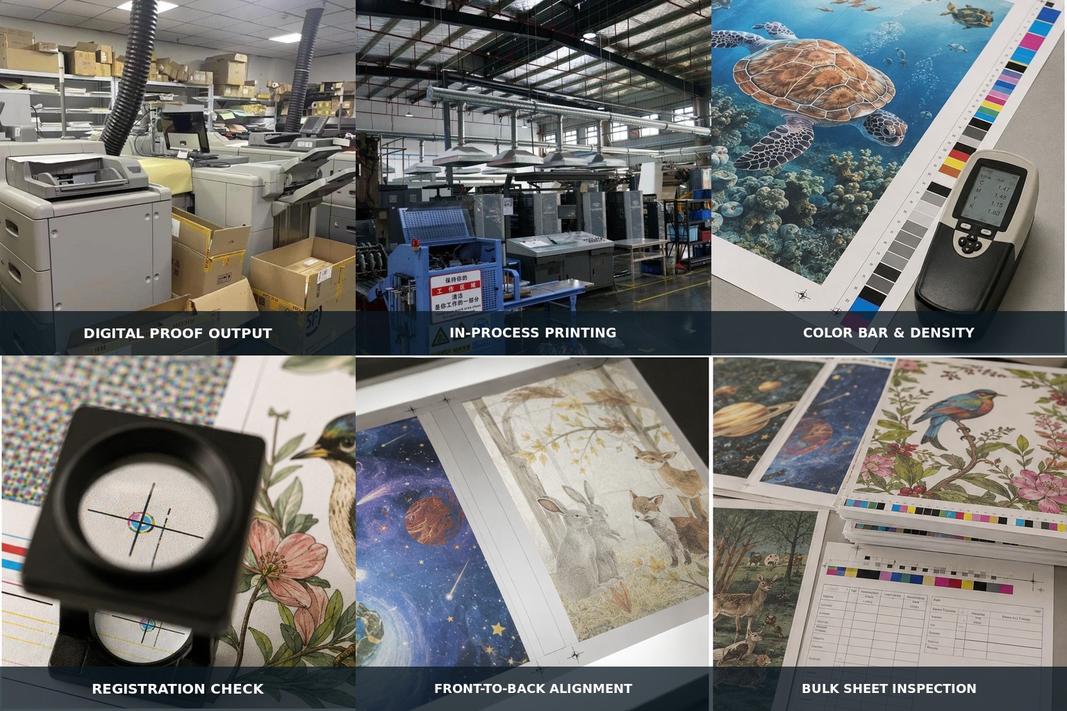 Offset printing color and registration inspection